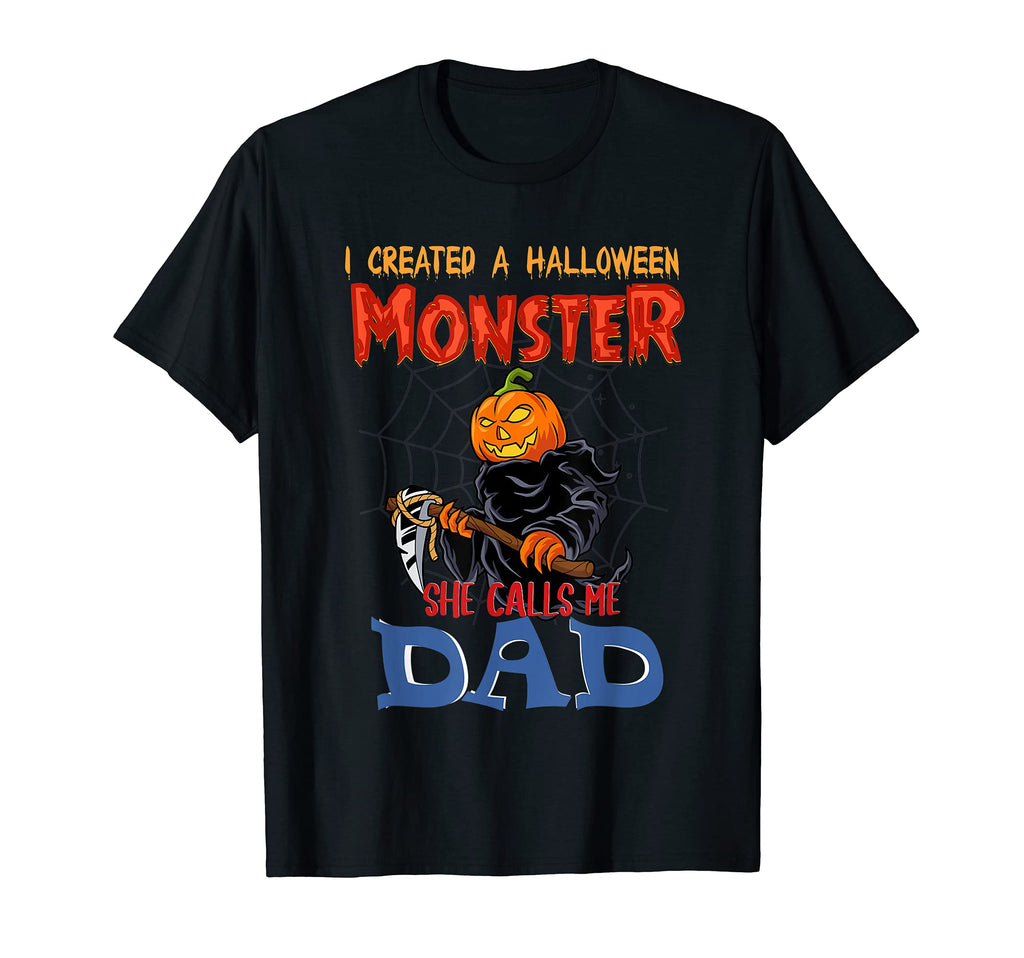 Mens I Created Halloween Monster She T-Shirt - Novelty Apparel for Adults - T-Shirt, Sweatshirt, Hoodie