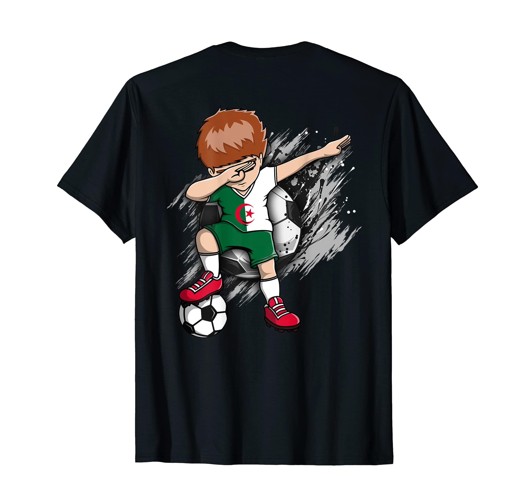 Dabbing Soccer Algeria Jersey Algerian T-Shirt - Graphic Print for Adults - T-Shirt, Sweatshirt, Hoodie