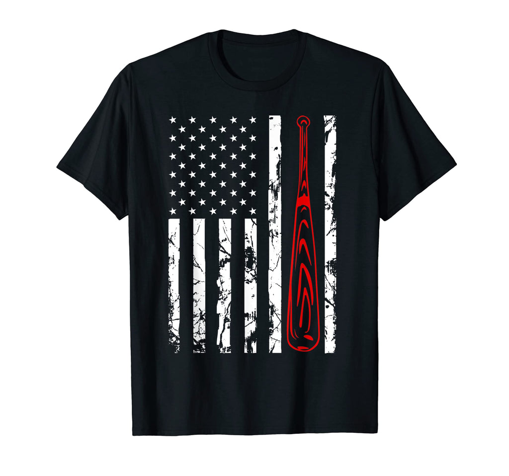 American Flag Baseball Flag Dad Mom T-Shirt - Custom Art Print Men Women - T-Shirt, Sweatshirt, Hoodie