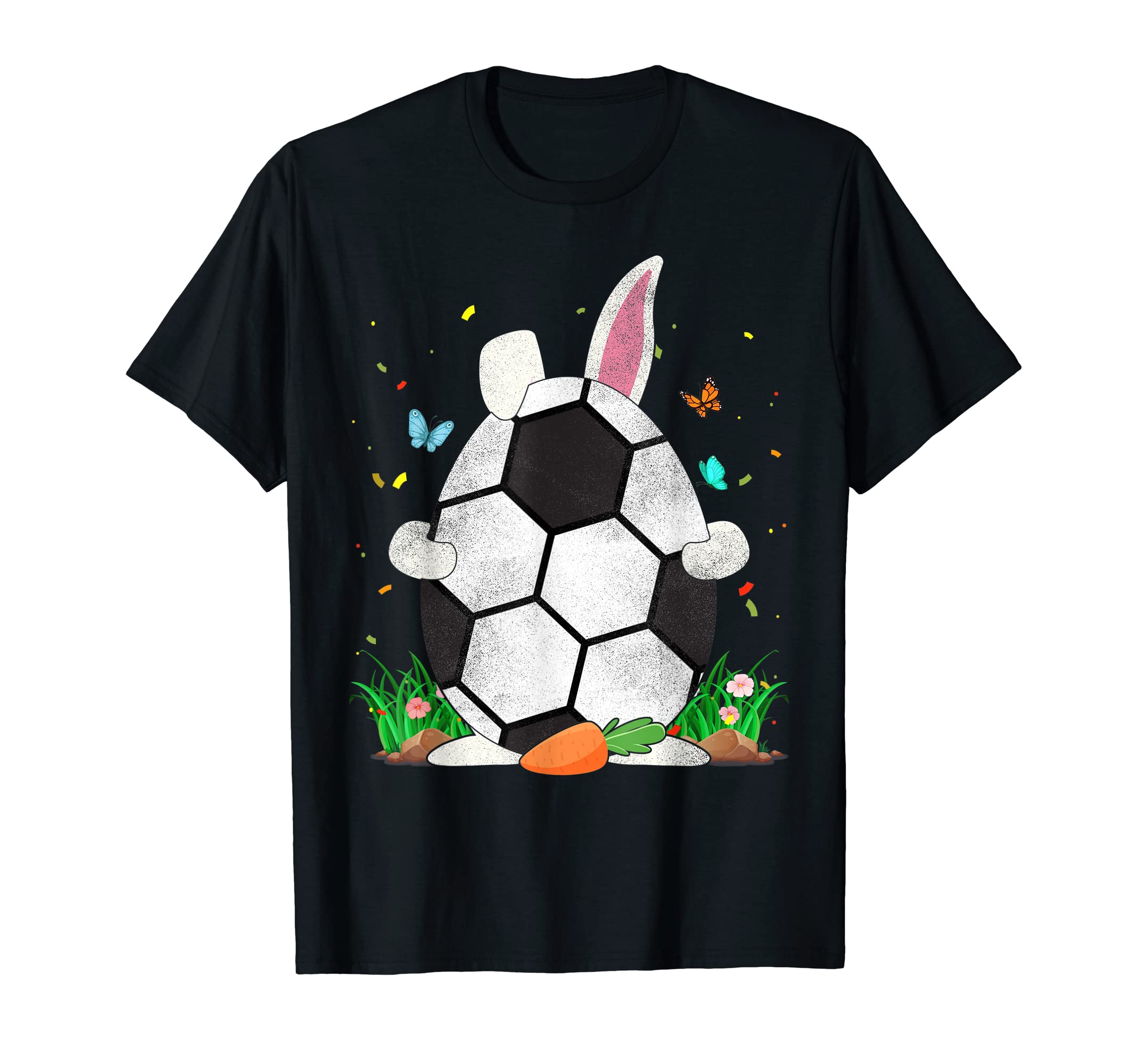 Funny Soccer Ball Egg Bunny Ears T-Shirt - Streetwear Style for Adults - T-Shirt, Sweatshirt, Hoodie