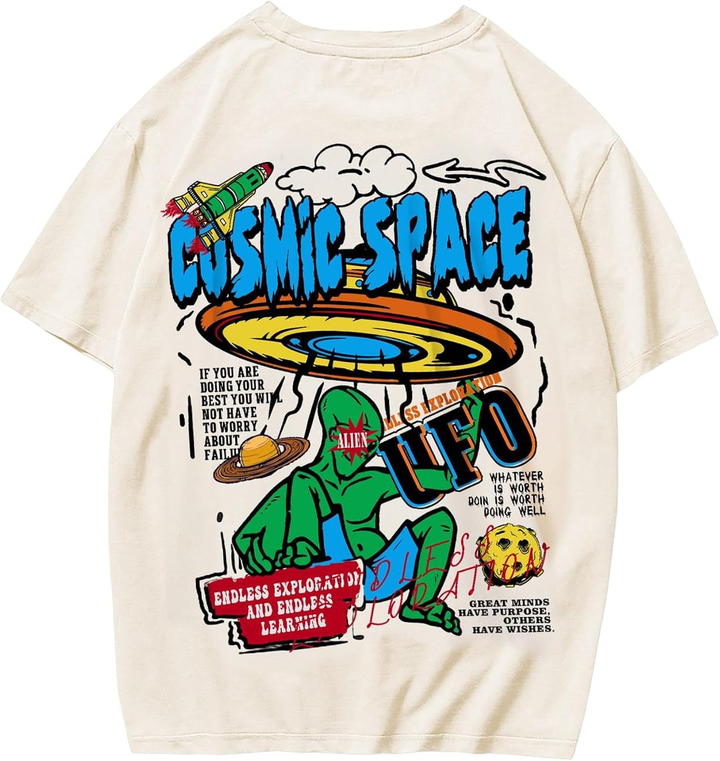 Men's Graphic Y2K Alien Vintage 90s Oversized - Adult & Kids T-Shirts, Sweatshirts & Hoodies apparel design preview 1