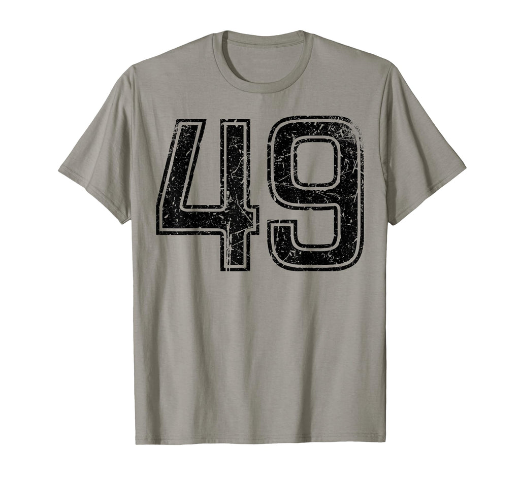 Black Sport Team Number 49 T-Shirt - Fun Novelty Design Unisex - T-Shirt, Sweatshirt, Hoodie