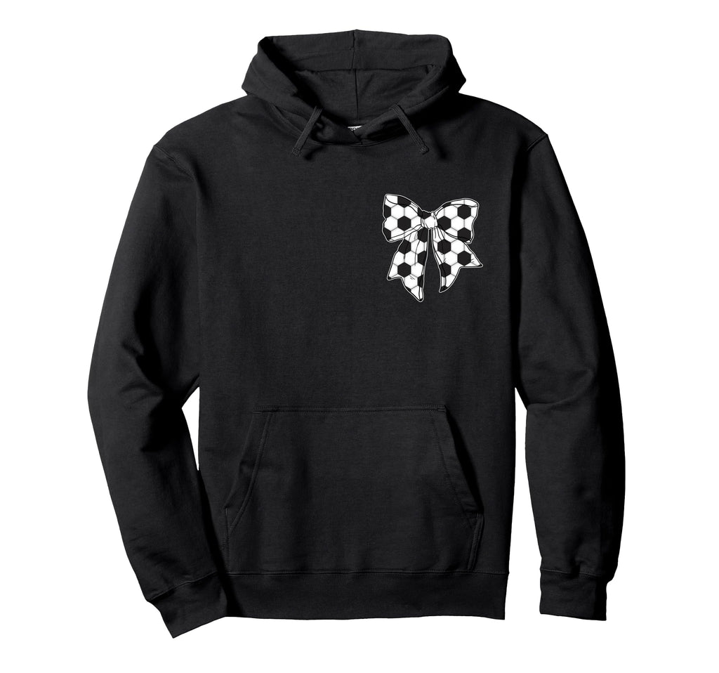 Soccer Bow Game Day Coquette Front And Hoodie - Aesthetic Graphic Unisex - T-Shirt, Sweatshirt, Hoodie