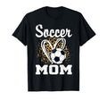 Soccer Mom Leopard Heart Soccer Fan Hoodie - Fun Novelty Design Men Women - T-Shirt, Sweatshirt, Hoodie