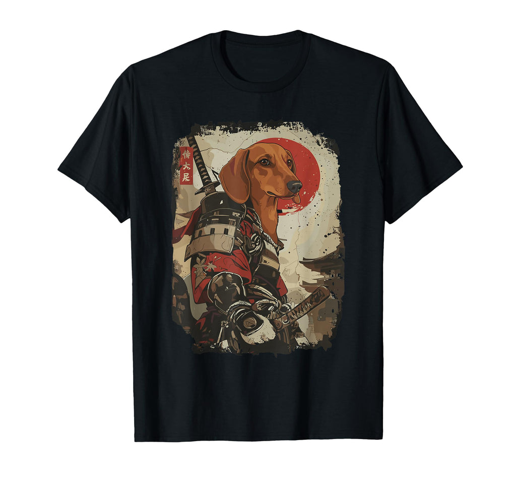 Samurai Dachshund Dog Lover Mens T-Shirt - Casual Everyday Wear for Adults - T-Shirt, Sweatshirt, Hoodie