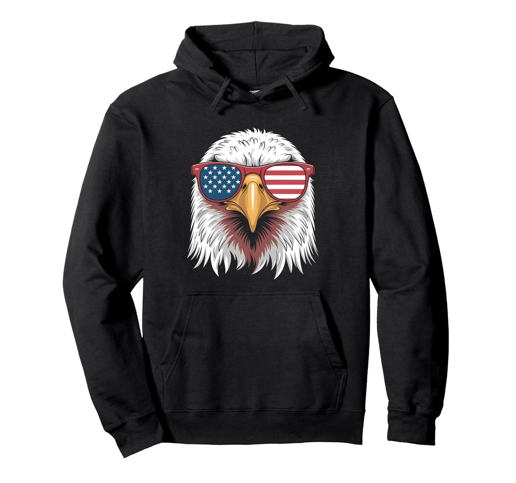 American Flag Patriotic Eagle 4Th Hoodie - Aesthetic Graphic for Adults - T-Shirt, Sweatshirt, Hoodie