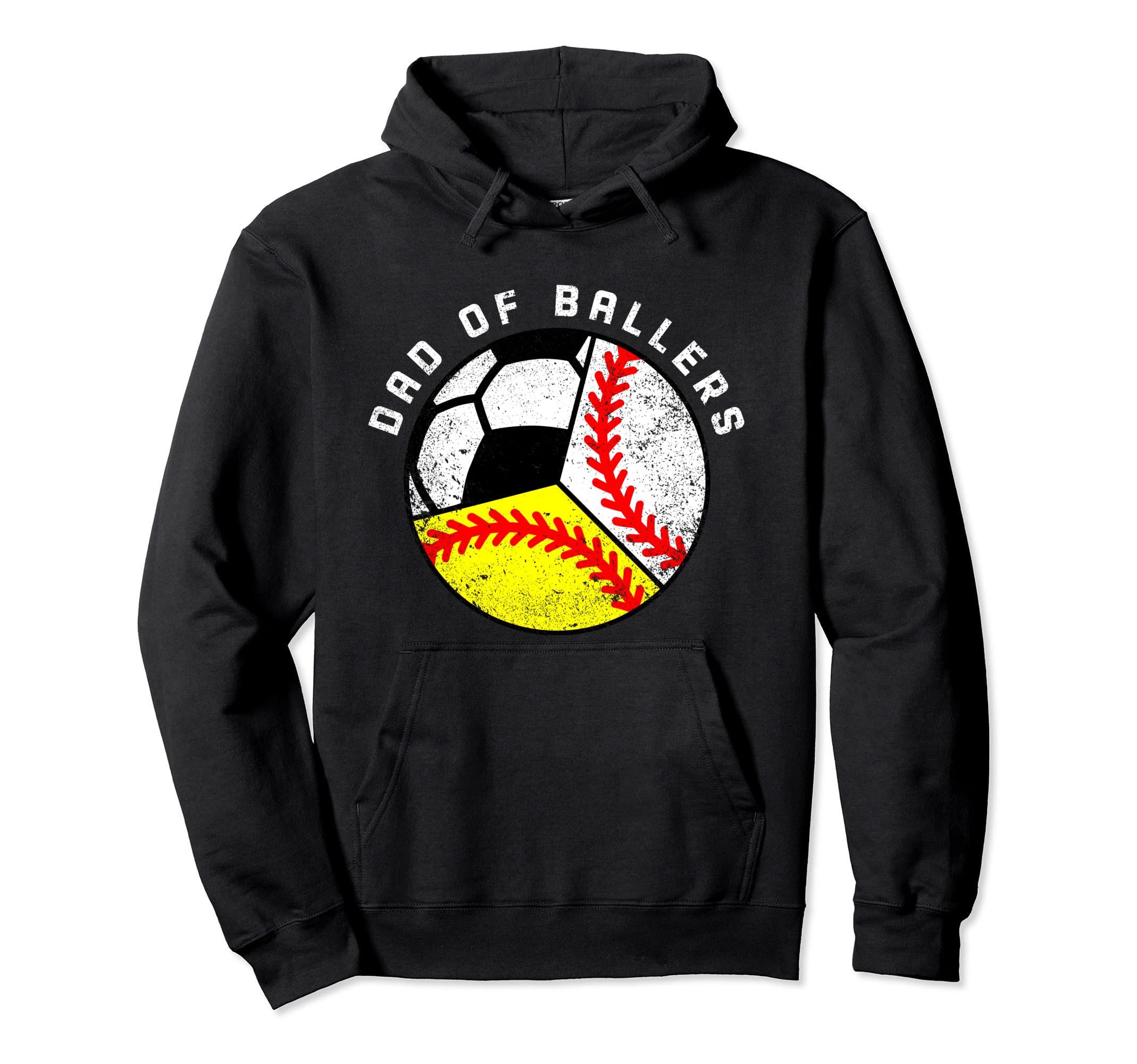 Dad Ballers Funny Baseball Softball Hoodie - Custom Art Print for Adults - T-Shirt, Sweatshirt, Hoodie