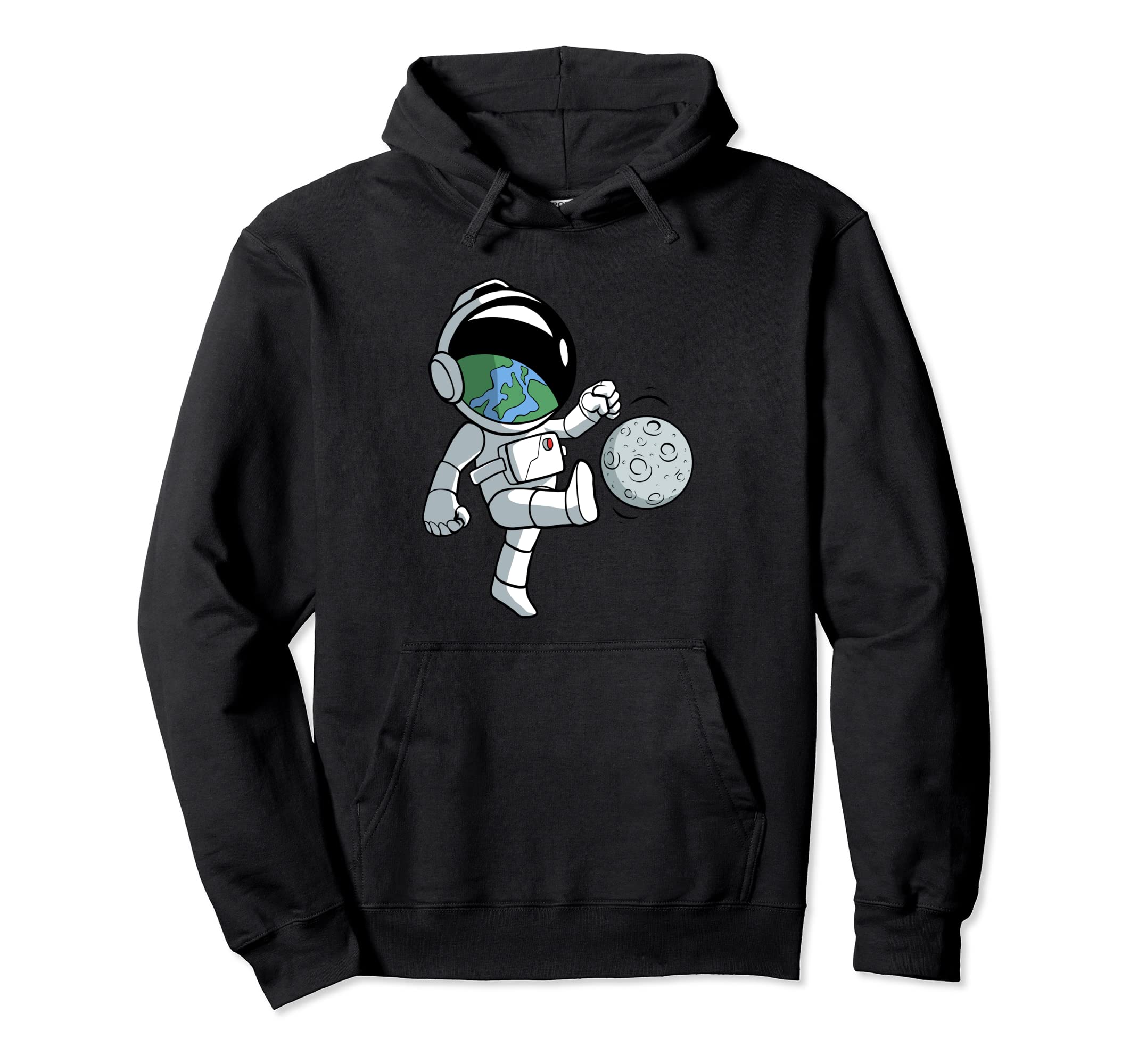 Astronaut Plays Soccer Hoodie - Trendy Graphic Men Women - T-Shirt, Sweatshirt, Hoodie