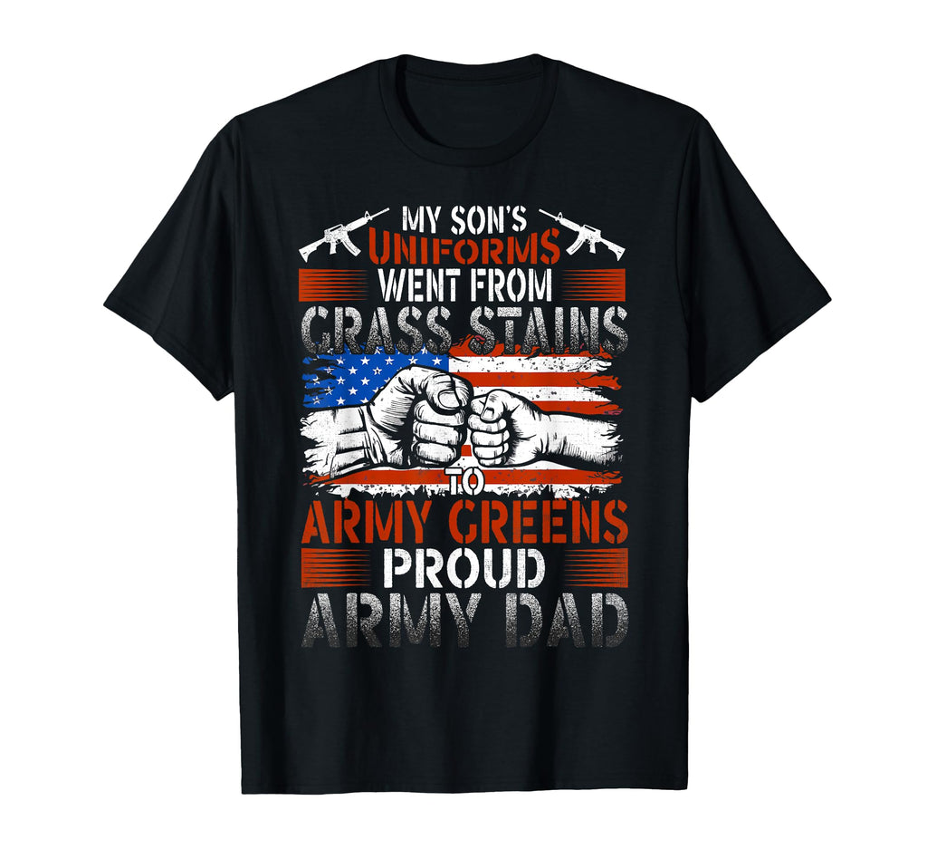 Proud Military Dad American Usa Flag T-Shirt - Fun Novelty Design Unisex - T-Shirt, Sweatshirt, Hoodie
