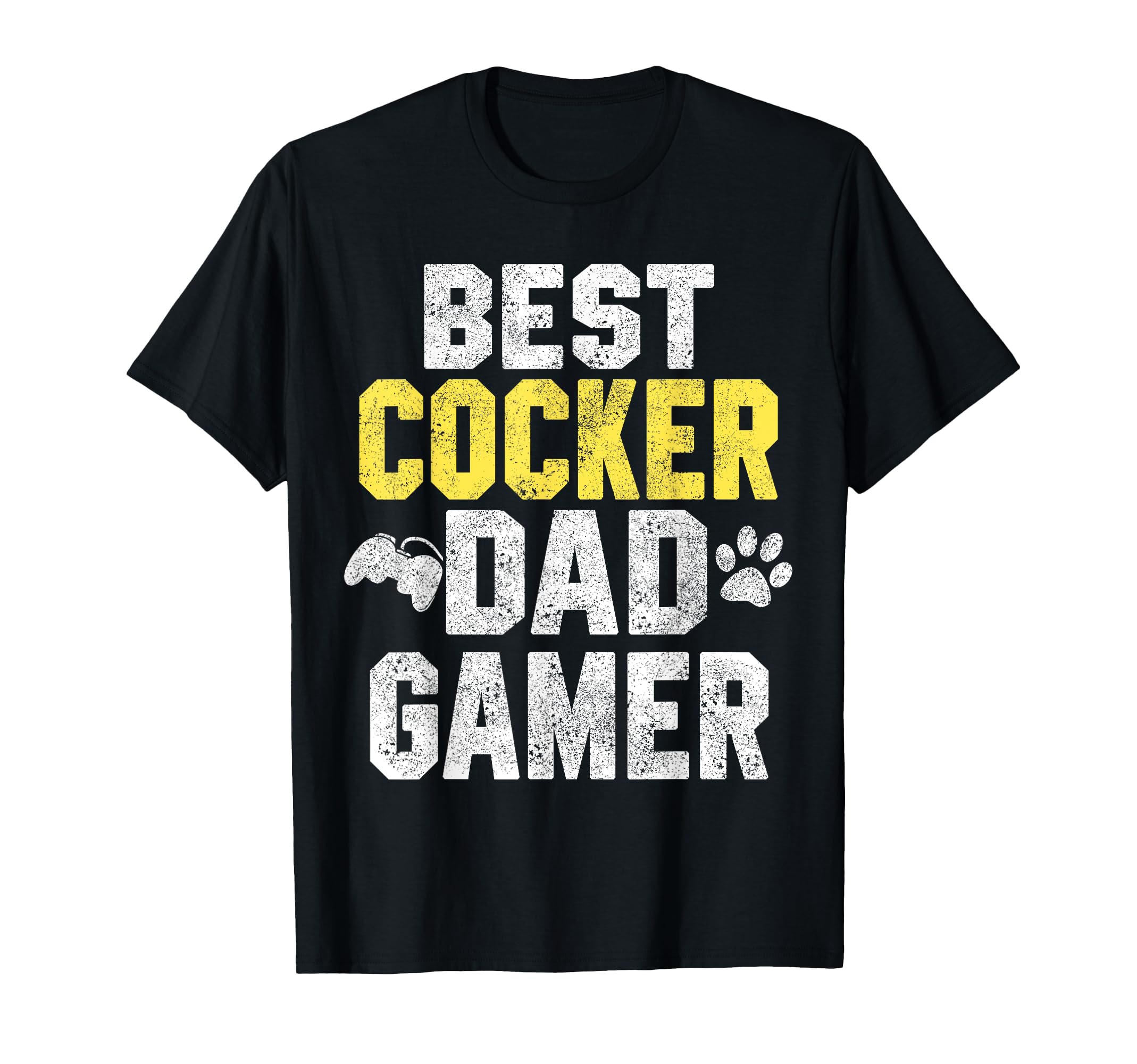 Best Cocker Dad Gamer Spaniel Dog Owner T-Shirt - Graphic Print Men Women - T-Shirt, Sweatshirt, Hoodie