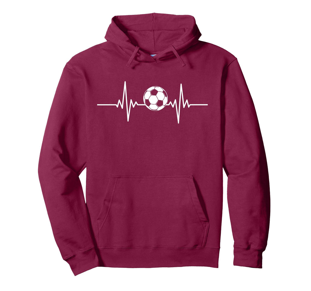 Soccer Heartbeat Soccer Ball Heartbeat Hoodie - Aesthetic Graphic Unisex - T-Shirt, Sweatshirt, Hoodie
