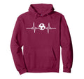 Soccer Heartbeat Soccer Ball Heartbeat Hoodie - Aesthetic Graphic Unisex - T-Shirt, Sweatshirt, Hoodie