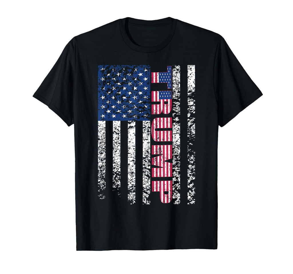Trump Distressed Usa Flag American T-Shirt - Aesthetic Graphic Men Women - T-Shirt, Sweatshirt, Hoodie