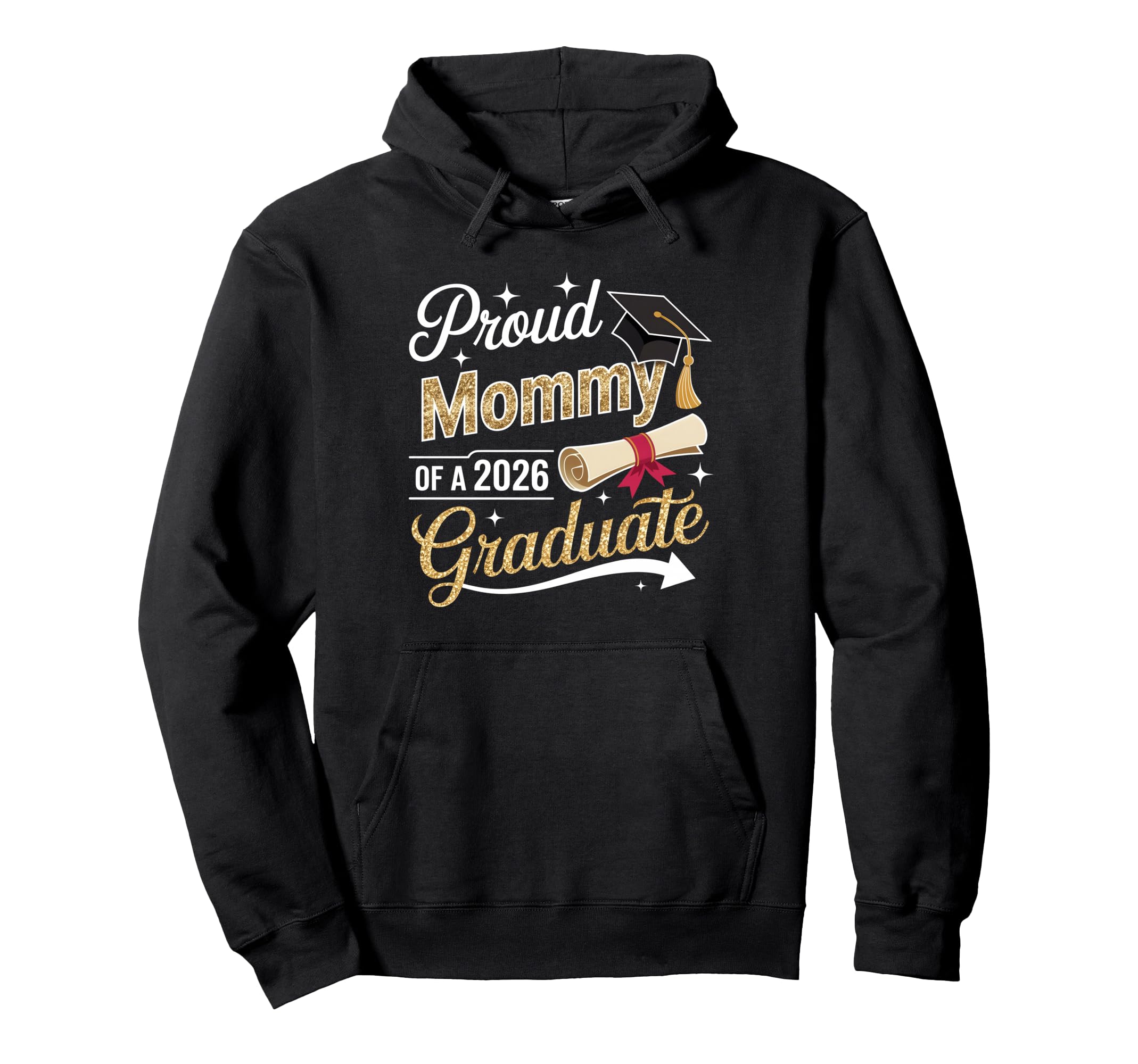 Proud Mommy Senior 2026 Graduate Family Hoodie - Trendy Graphic Men Women - T-Shirt, Sweatshirt, Hoodie
