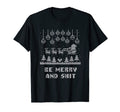 Be Merry And Shit Dad Jokes Punchline T-Shirt - Minimalist Print Unisex - T-Shirt, Sweatshirt, Hoodie