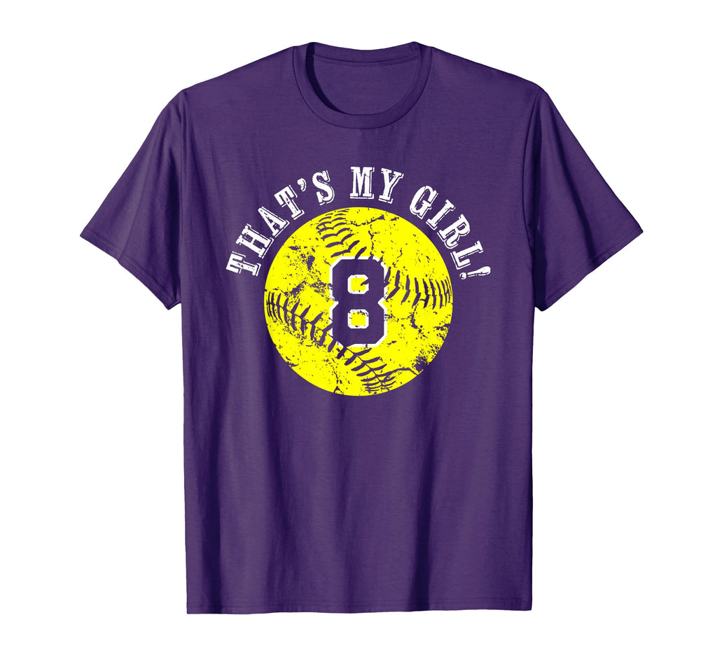 Unique Thats My 8 Softball Player T-Shirt - Aesthetic Graphic for Adults - T-Shirt, Sweatshirt, Hoodie