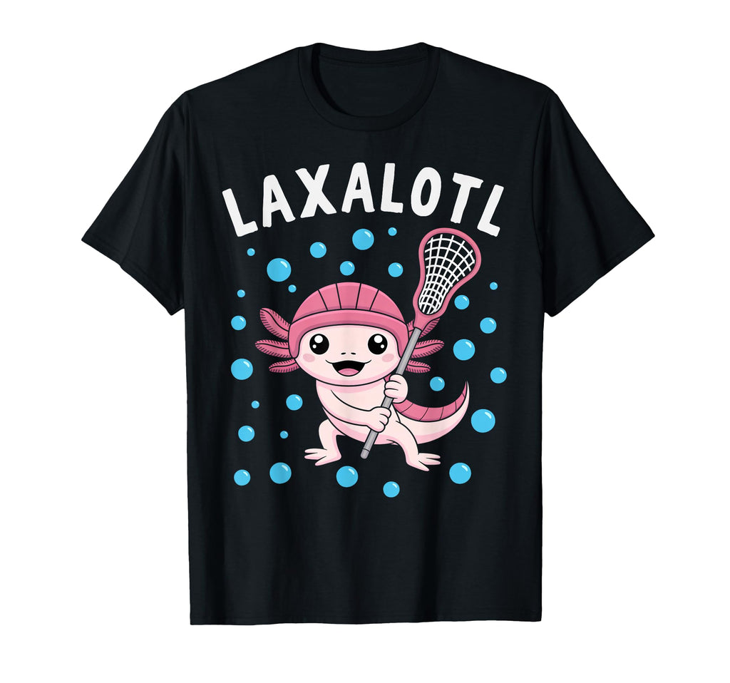 Funny Lacrosse Laxalotl Lacrosse T-Shirt - Casual Everyday Wear Men Women - T-Shirt, Sweatshirt, Hoodie