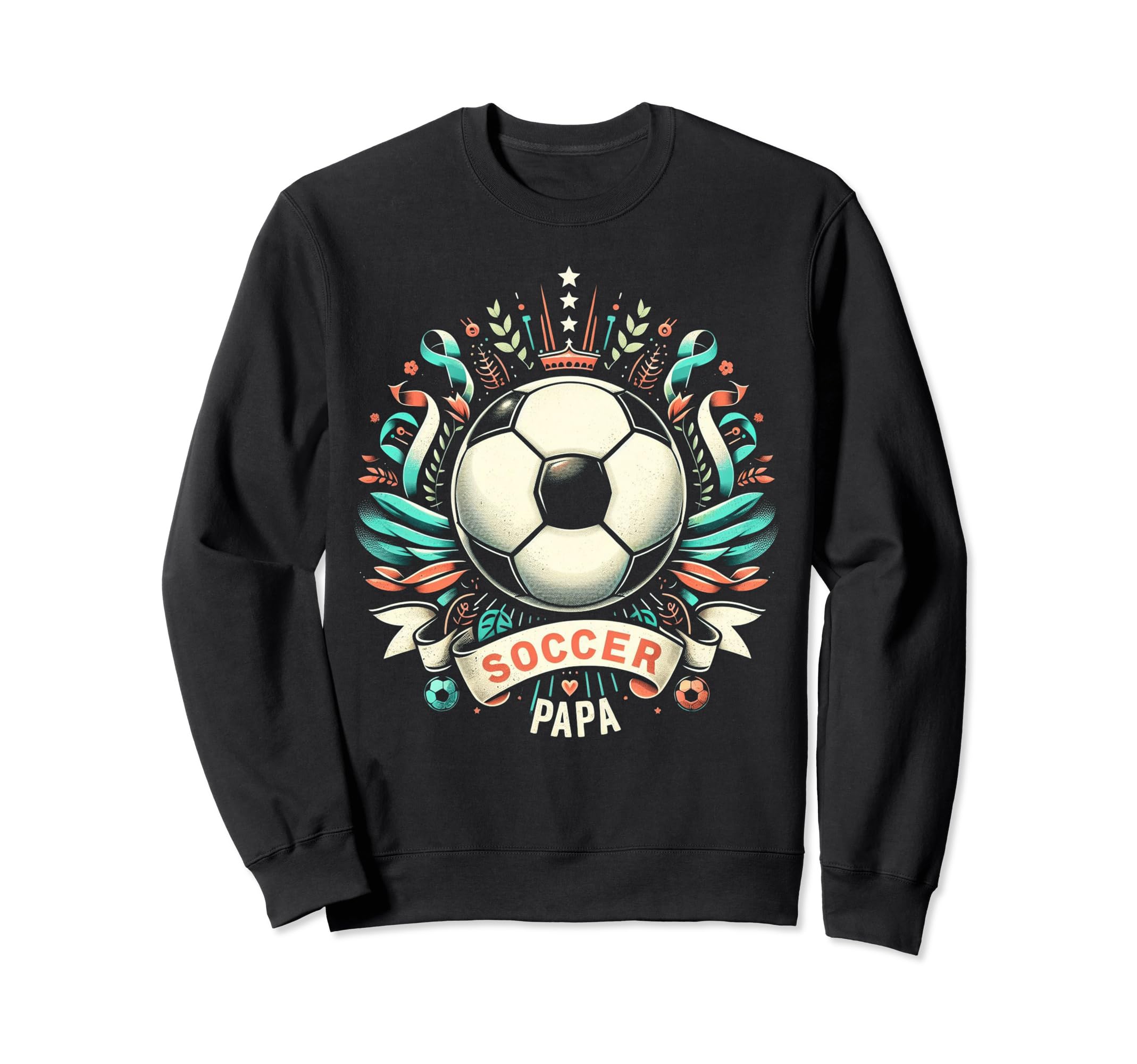 Soccer Papa Family Matching Dad Sweatshirt - Graphic Print Men Women - T-Shirt, Sweatshirt, Hoodie