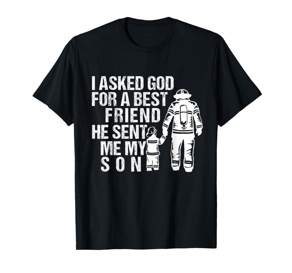 Firefighter Dad Son New Daddy T-Shirt - Casual Everyday Wear Unisex - T-Shirt, Sweatshirt, Hoodie
