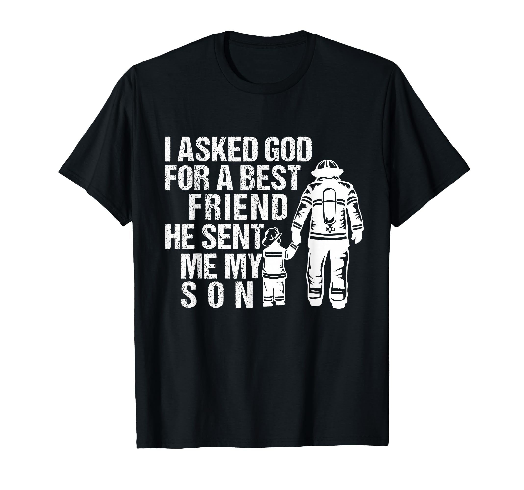 Firefighter Dad Son New Daddy T-Shirt - Casual Everyday Wear Unisex - T-Shirt, Sweatshirt, Hoodie