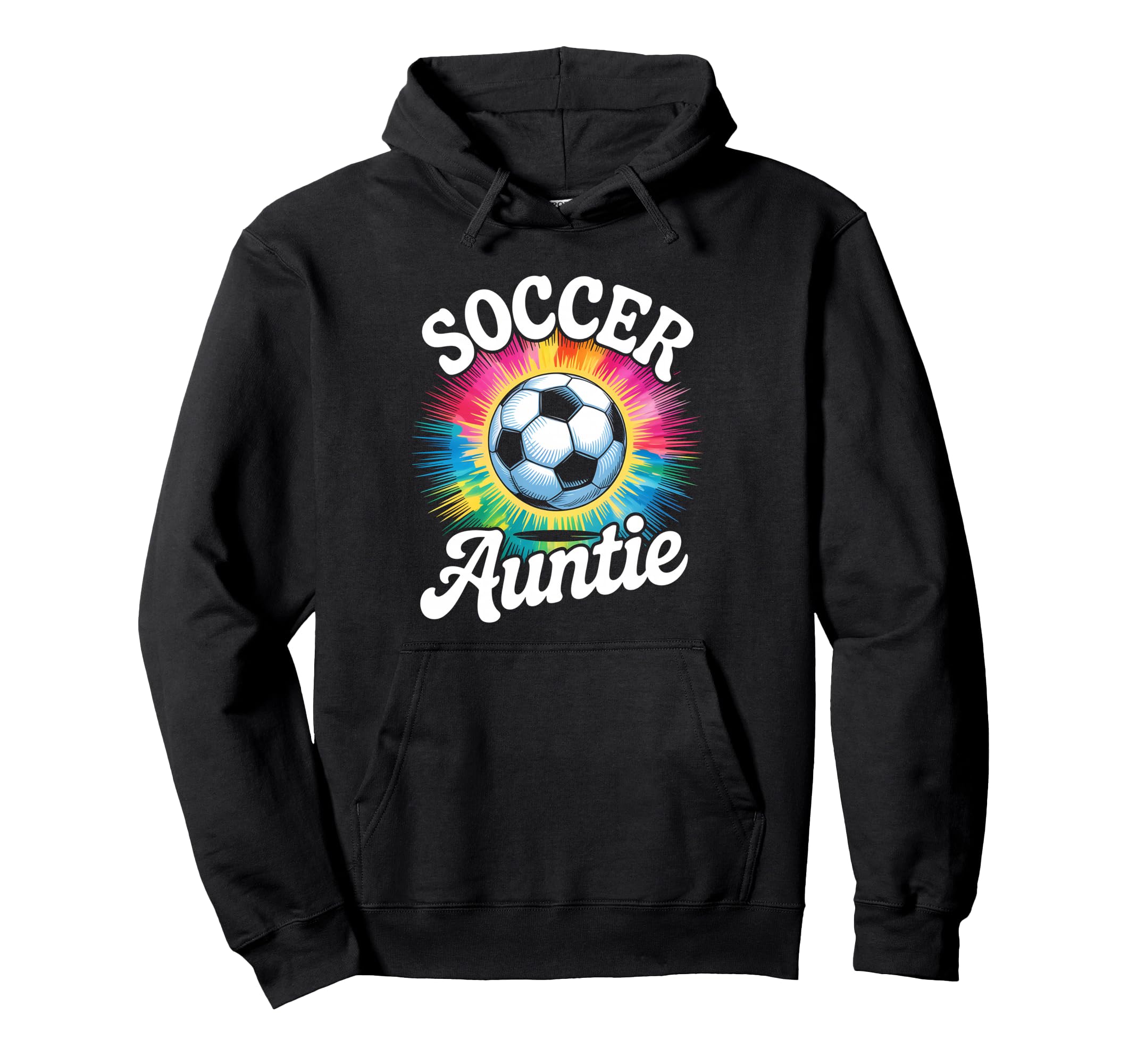 Soccer Aunt Auntie Tie Dye Hoodie - Custom Art Print Men Women - T-Shirt, Sweatshirt, Hoodie