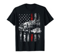 Fireman American Flag Thin Red Line T-Shirt - Trendy Graphic Men Women - T-Shirt, Sweatshirt, Hoodie