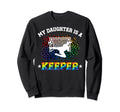 My Daughter Is Soccer Keeper Mom Soccer Sweatshirt - Trendy Graphic Unisex - T-Shirt, Sweatshirt, Hoodie