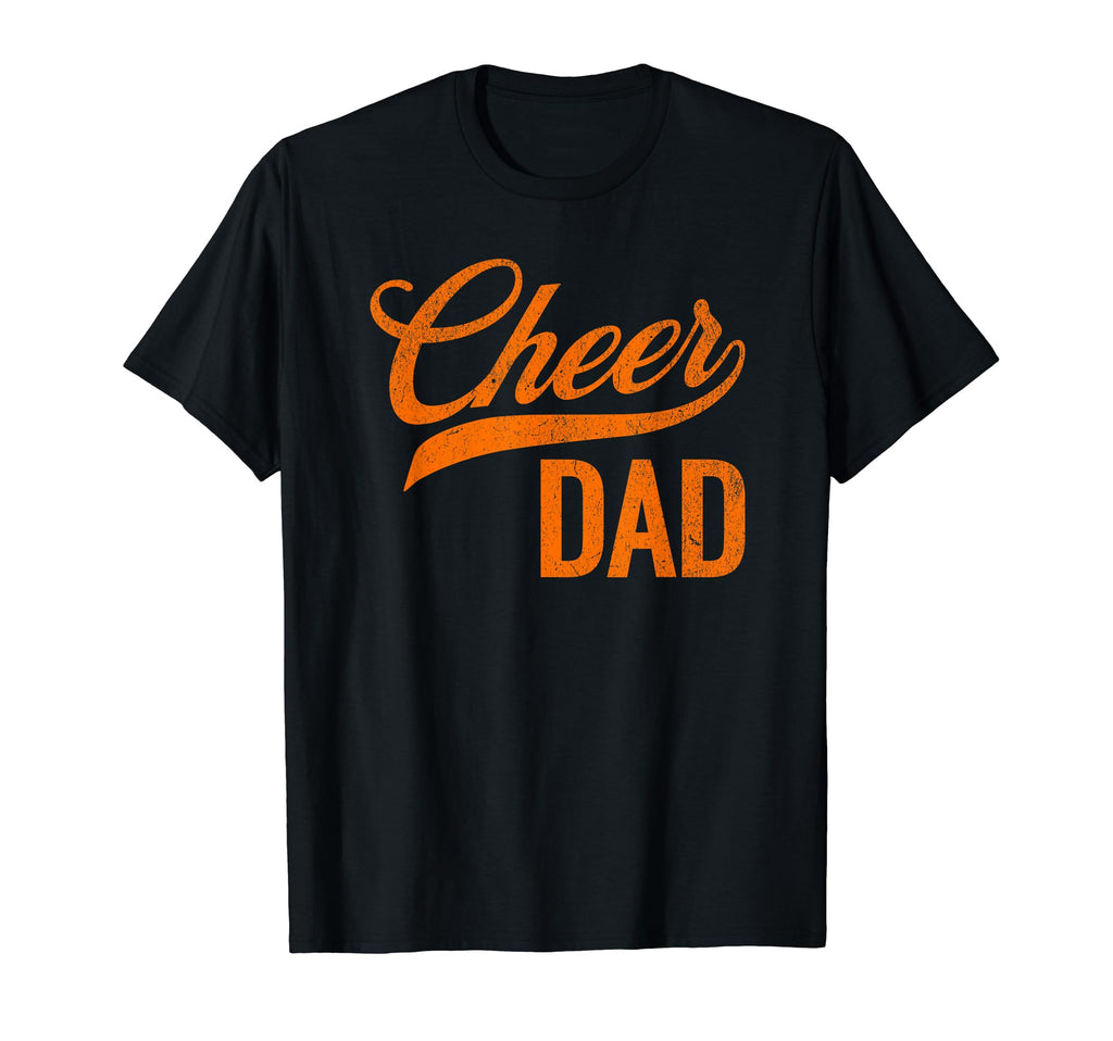 Cheer Dad Orange Cheerleading Matching T-Shirt - Unique Graphic Men Women - T-Shirt, Sweatshirt, Hoodie