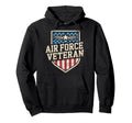 Air Force Veteran Us American Flag Dad Hoodie - Unique Graphic Men Women - T-Shirt, Sweatshirt, Hoodie