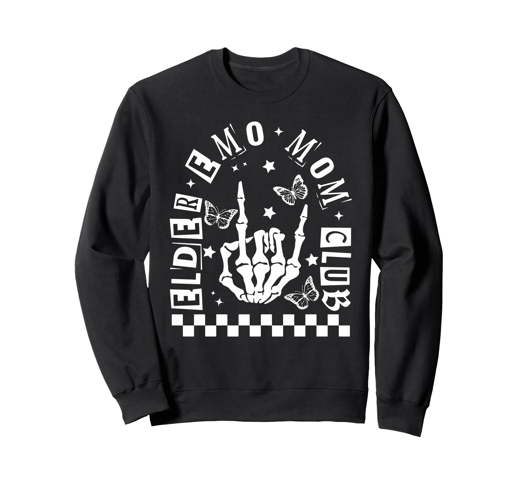 Elder Emo Mom Club Alternative Mom Sweatshirt - Minimalist Print Men Women - T-Shirt, Sweatshirt, Hoodie