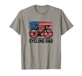 Cycling Dad American Flag Road Bike Racing T-Shirt - Trendy Graphic Unisex - T-Shirt, Sweatshirt, Hoodie