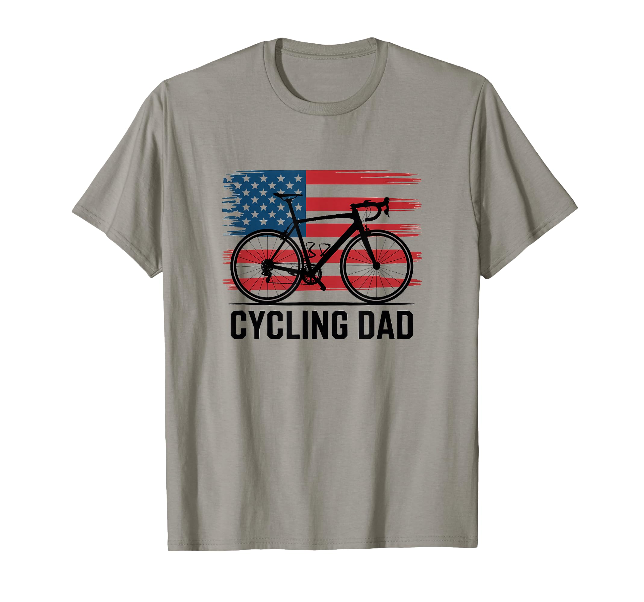Cycling Dad American Flag Road Bike Racing T-Shirt - Trendy Graphic Unisex - T-Shirt, Sweatshirt, Hoodie
