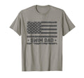 Swim Dad America Us Flag Patriot Funny Gift T-Shirt - Graphic Print Unisex - T-Shirt, Sweatshirt, Hoodie