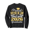 Proud Sister Law 2026 College Sweatshirt - Aesthetic Graphic for Adults - T-Shirt, Sweatshirt, Hoodie