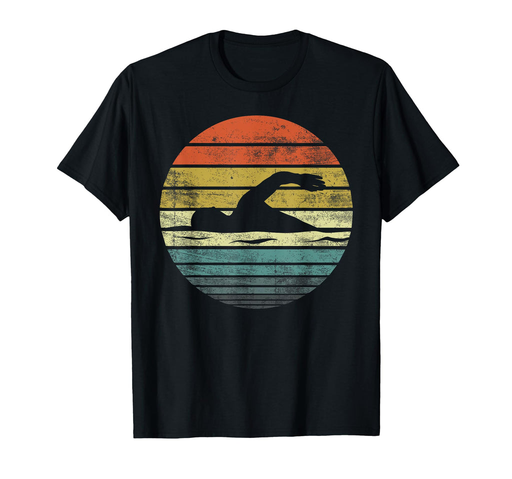 Swimmer Gifts Funny Sunset Swim Coach T-Shirt - Custom Art Print Men Women - T-Shirt, Sweatshirt, Hoodie