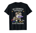 My Favorite Veteran Eats Crayons Son Dad T-Shirt - Graphic Print Unisex - T-Shirt, Sweatshirt, Hoodie
