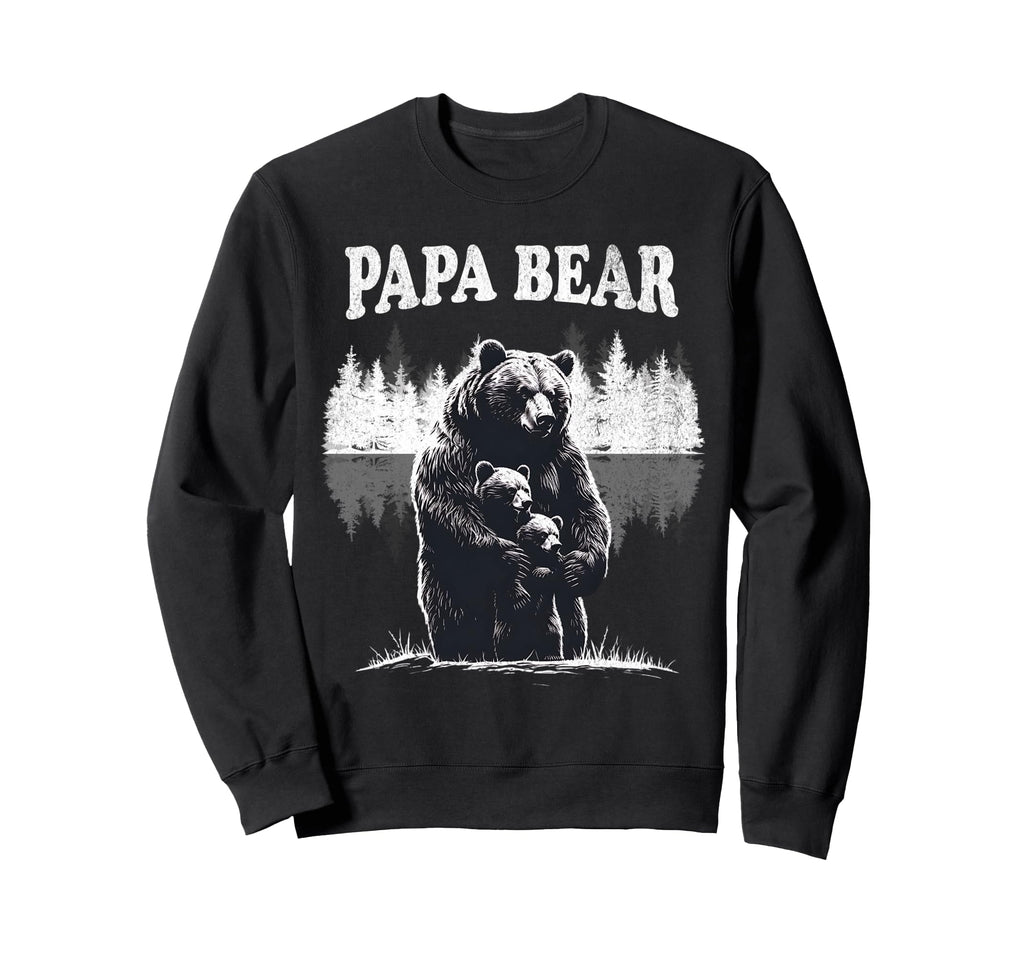 Papa Bear Bear Pajamas Fathers Day Sweatshirt - Graphic Print Men Women - T-Shirt, Sweatshirt, Hoodie
