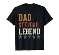 Dad Stepdad Legend Distressed Lettering T-Shirt - Graphic Print Men Women - T-Shirt, Sweatshirt, Hoodie