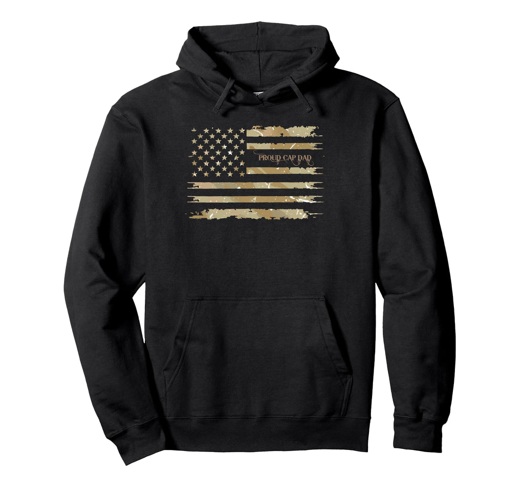 Proud Cap Dad Proud Dad Military Hoodie - Casual Everyday Wear Unisex - T-Shirt, Sweatshirt, Hoodie