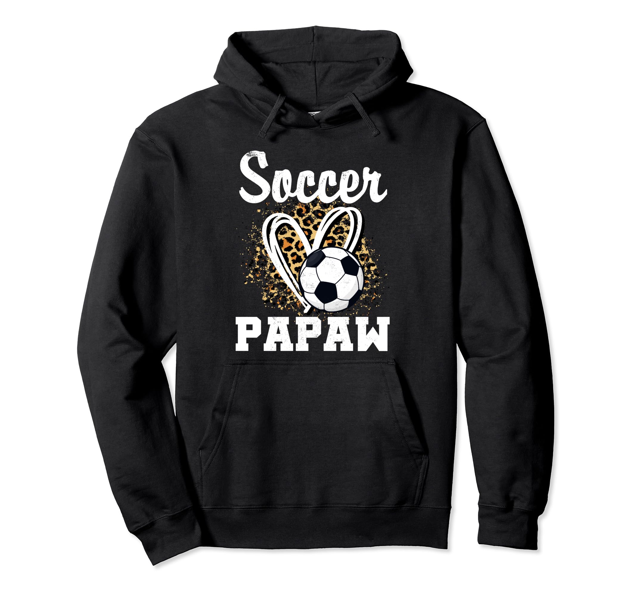 Soccer Papaw Leopard Heart Matching Hoodie - Aesthetic Graphic Unisex - T-Shirt, Sweatshirt, Hoodie