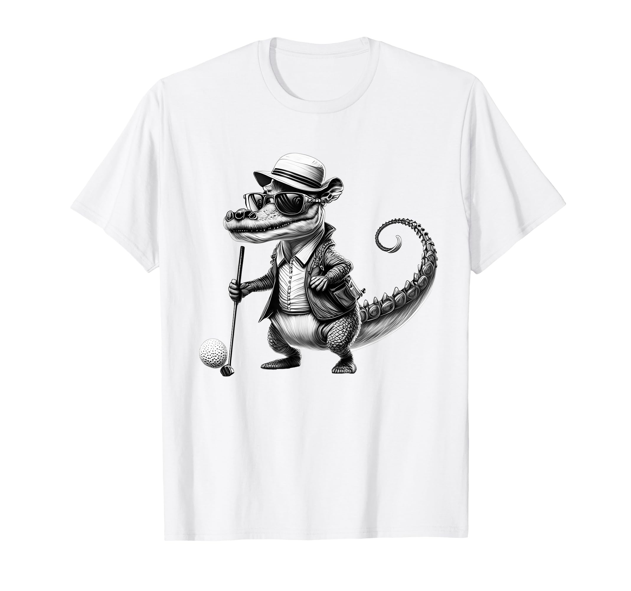 Golf Lover Alligator Fun Dad Father T-Shirt - Trendy Graphic Men Women - T-Shirt, Sweatshirt, Hoodie