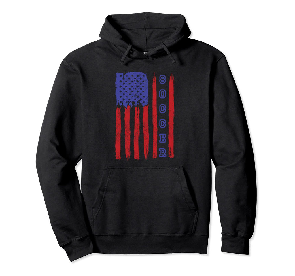 4Th July Patriotic American Soccer Hoodie - Unique Graphic for Adults - T-Shirt, Sweatshirt, Hoodie
