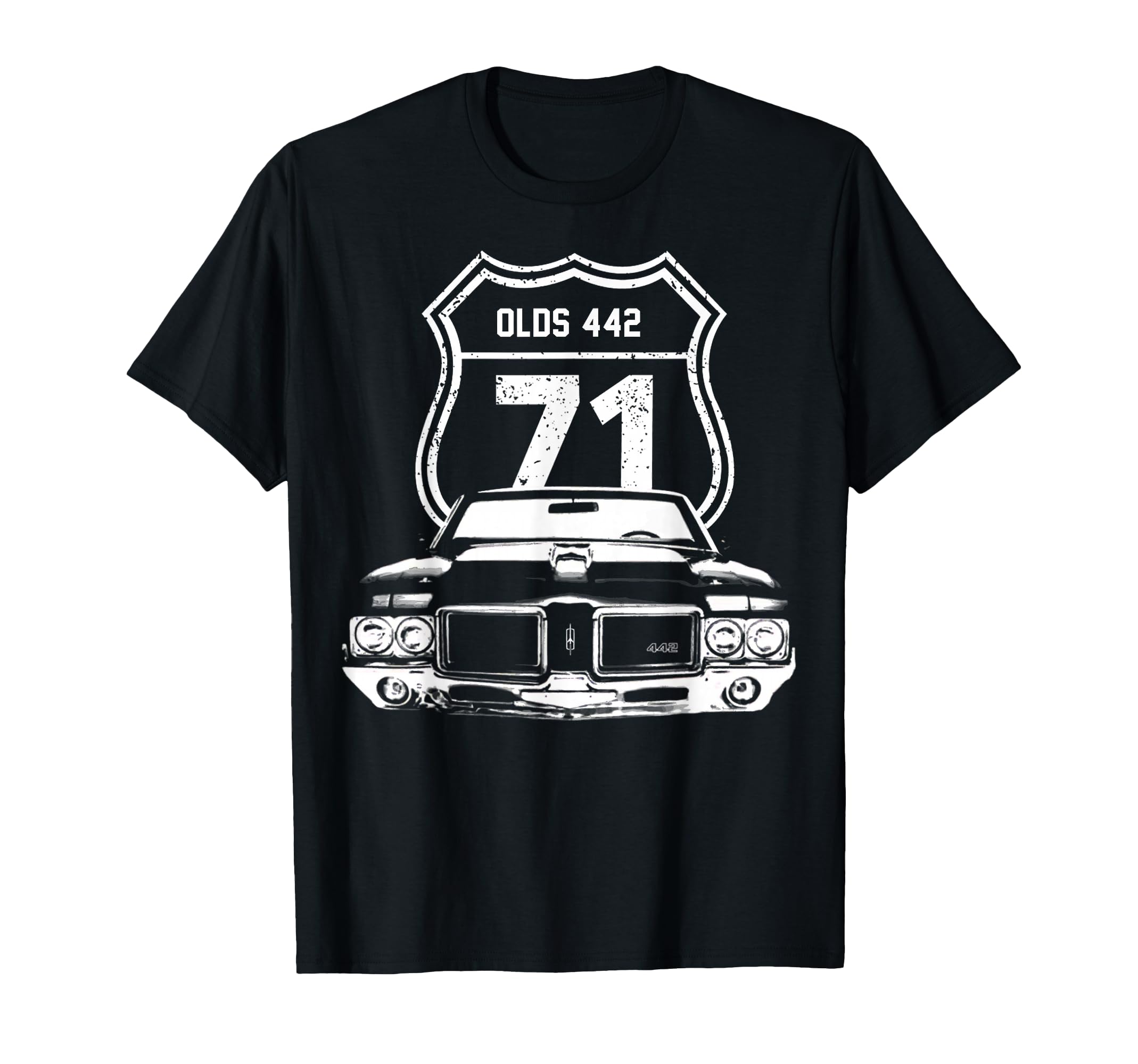 1971 71 Olds 442 Muscle Car T-Shirt - Aesthetic Graphic Unisex - T-Shirt, Sweatshirt, Hoodie