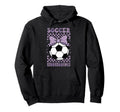Soccer Sister Ball Purple Coquette Bow Hoodie - Novelty Apparel Men Women - T-Shirt, Sweatshirt, Hoodie