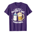 Our First Fathers Day Together Funny T-Shirt - Custom Art Print Unisex - T-Shirt, Sweatshirt, Hoodie