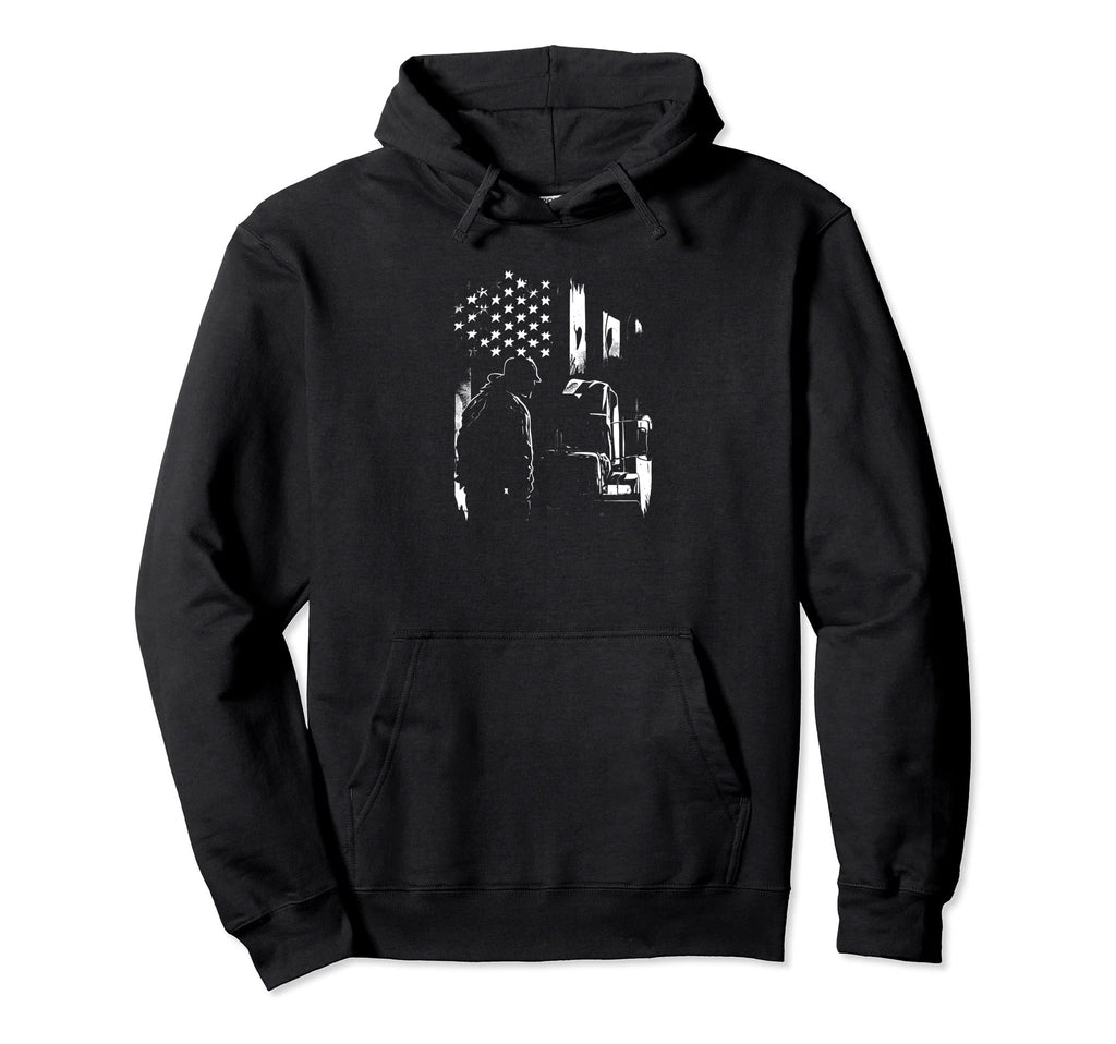 Funny Trucker American Big Rigs Hoodie - Casual Everyday Wear Men Women - T-Shirt, Sweatshirt, Hoodie