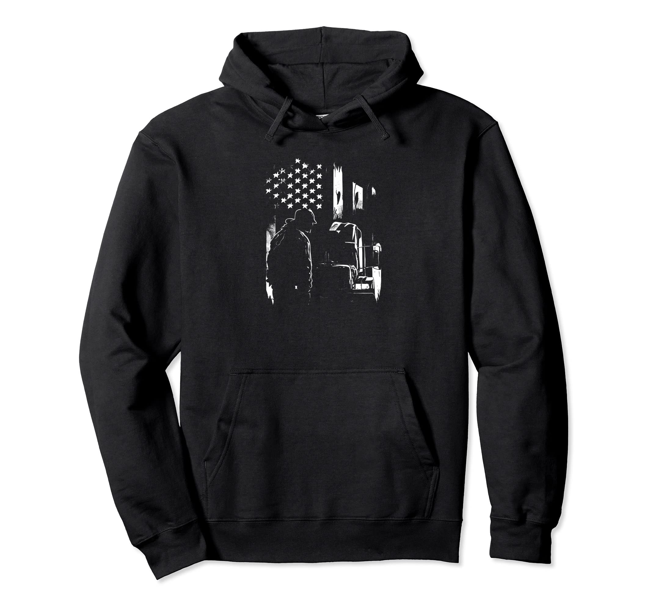 Funny Trucker American Big Rigs Hoodie - Casual Everyday Wear Men Women - T-Shirt, Sweatshirt, Hoodie