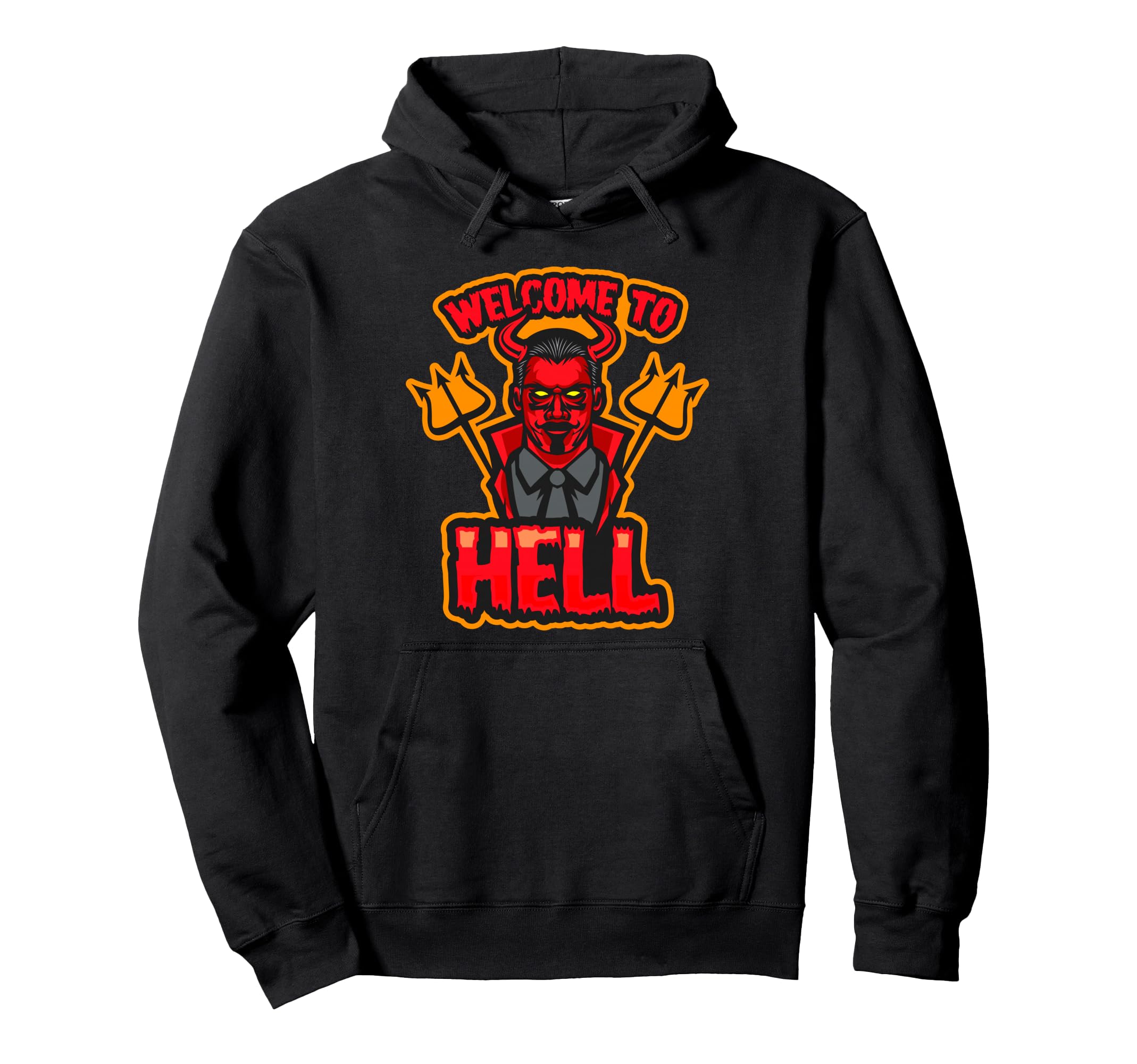 Welcome To Hell Devil Halloween Fun Mom Hoodie - Streetwear Style Unisex - T-Shirt, Sweatshirt, Hoodie