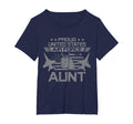 Proud Army Us Air Force Aunt Flag Usa T-Shirt - Minimalist Print Men Women - T-Shirt, Sweatshirt, Hoodie