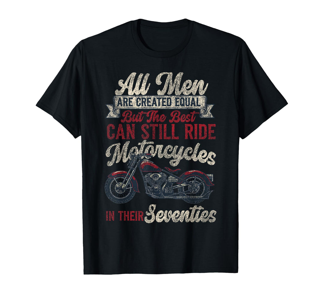 Motorcycle Biker Grandpa 70Th T-Shirt - Casual Everyday Wear Men Women - T-Shirt, Sweatshirt, Hoodie